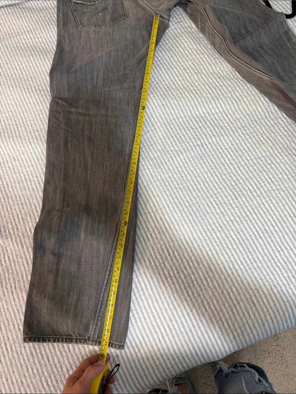 514 Levi's Gray Straight Jeans - Faded Wash